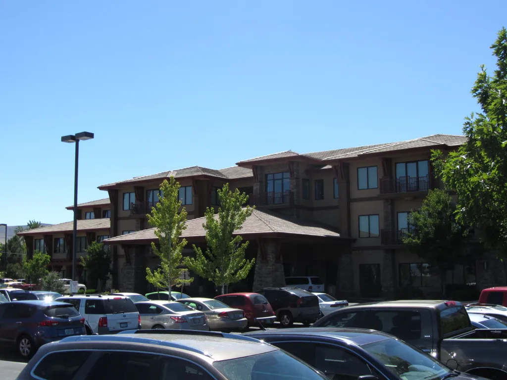 Office building and parking lot